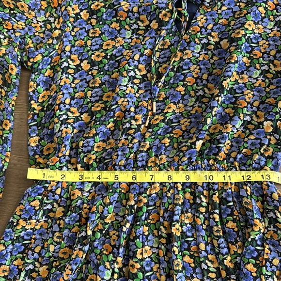 Skies are Blue Daisy Print Pleated Mini Dress - Picture 8 of 12